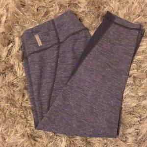 Zella purple/gray speckled leggings size M w/ mesh